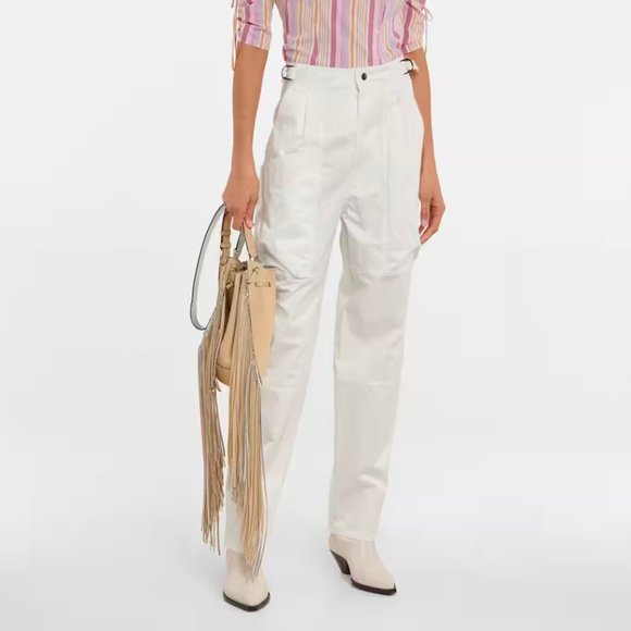 NWT Isabel Marant White "Ferima" Pants, size 40. Fits like a size 6/8 - Picture 1 of 17